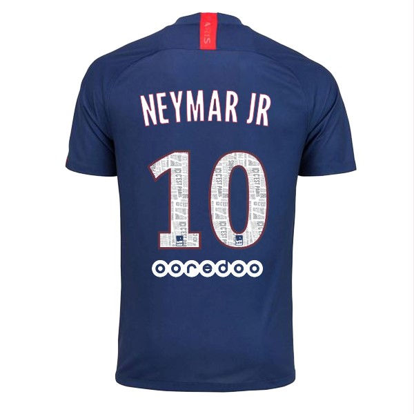 Camiseta Paris Saint Germain NO.10 Neymar JR 1ª Kit 2019 2020 Azul